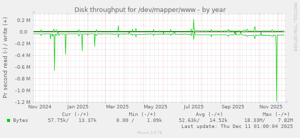 Disk throughput for /dev/mapper/www